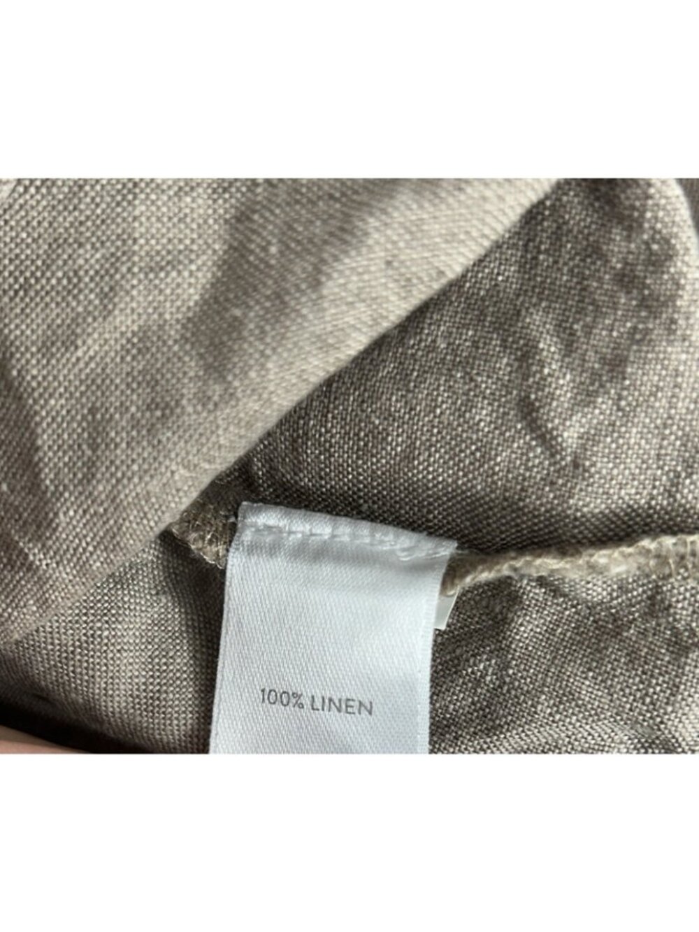 J Jill Love Linen 100% Linen Button Front Midi Shirt Dress Sz 3X Taupe - Picture 5 of 5